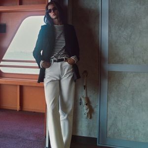 Zara Women's White Super Wide Leg Jeans